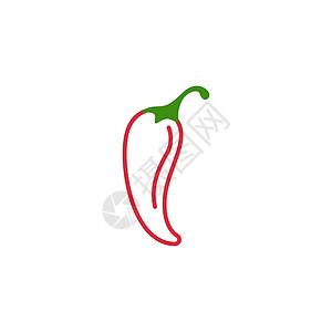 Chilli 红胡椒图标标识设计插图餐厅菜单厨房食物蔬菜商业标签胡椒植物烹饪图片