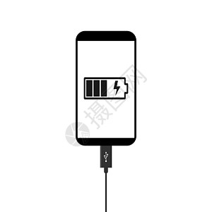 智能手机 电池装货图标 矢量插图 平面设计工作互联网配饰电话屏幕细胞活力充值按钮灯光图片