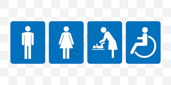 WC符号 厕所标志 图标集 矢量插图 平板设计性别婴儿卫生用品女性房间休息障碍浴室男人图片