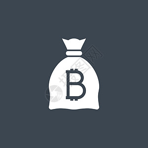 Bitcoin 相关矢量 glyph 图标的货币袋现金网络硬币投资插图商业互联网交换金属市场图片