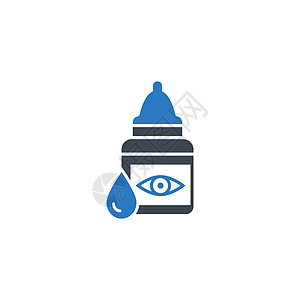 眼药水相关矢量字形图标验光眼科卫生保健液体插图白色治疗光学滴管图片