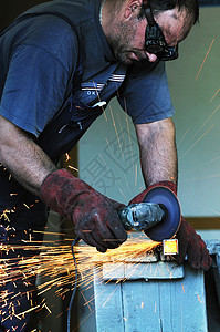 工业工人火花安全维修工艺劳动工厂面具金属就业职业纺纱图片