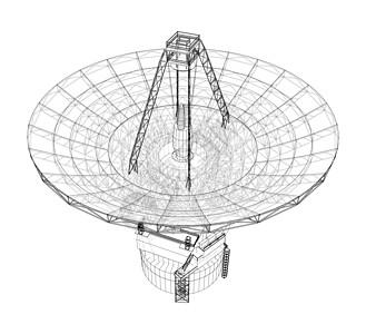 无线电望远镜概念概要说明智力射电天文收音机信号盘子蓝图研究技术电子产品图片