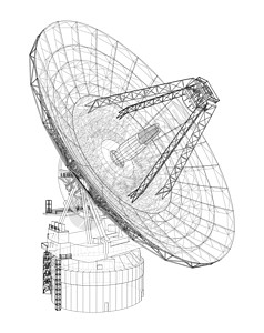 无线电望远镜概念概要说明网络电波研究航天盘子播送商业收音机科学蓝图图片