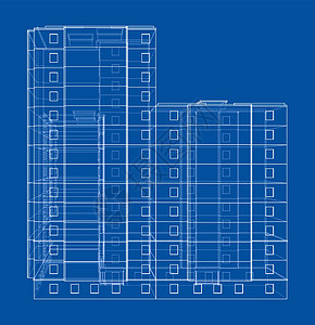 多层楼建筑的电线框架模型技术绘画建筑师办公室草图设计师原理图房子建筑学文档图片