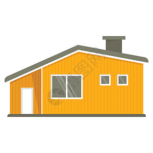 橙色欧洲生锈的简单房子图片