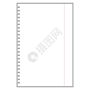 用于带环孔的笔记的空白白色记事本表小册子网格平方软垫线条文档字帖备忘录内衬教育图片