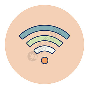 Wi Fi 无线网络平面矢量 ico技术互联网天线电话信号海浪热点车站民众路由器图片