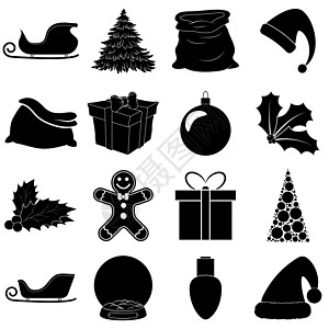 圣诞节 符号 集合 大 集 图标 卡通 季节性 插图 隔离 白色 装饰品 多彩 矢量 背景 图形 绘图 设计 概念 形状 标志 图片