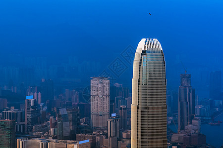 香港市中心从维多利亚峰的著名城市景观视图在香港著名的观点金融假期观光办公室建筑学日落运输旅行地标建筑图片