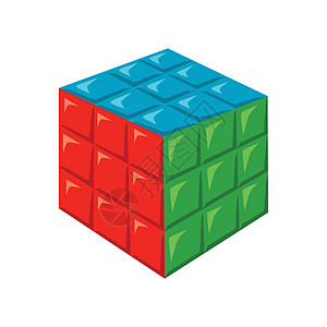 Rubik 的立方体是一个游戏矢量插图图片