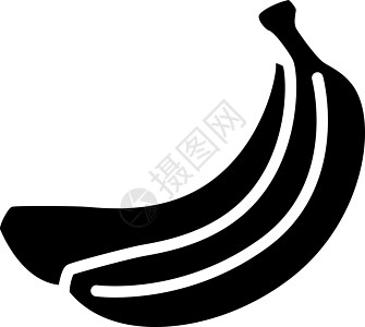 香蕉 Glyph 图标水果矢量图片