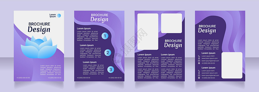 紫色空白宣传册设计背景图片