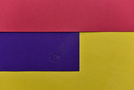 抽象几何纸背景 紫色 黄色和红色的流行色 邀请卡 贺卡或网页设计的背景 创意复制空间 平躺创造力绿色蓝色横幅艺术橙子摄影几何学三图片