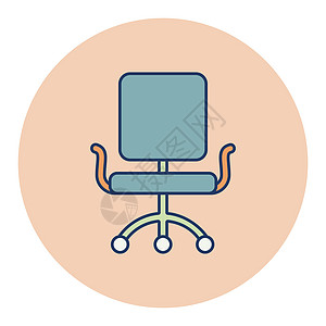 办公椅大纲图标 商业标志手臂领导插图老板家具工作办公室座位扶手椅图片