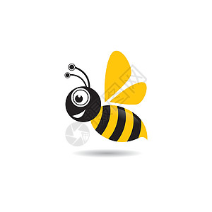 它制作图案蜜蜂标志矢量图标卡通片黑色黄色食物送货飞行指示牌动物插图艺术图片