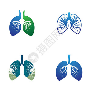 龙肺标志模板矢量图标艺术科学疾病身体绘画医疗生物学插图药品呼吸图片