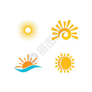太阳演示矢量阳光艺术地平线天气晴天白色日落日出插图标识背景图片