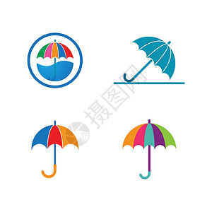 雨伞标志 vecto白色下雨商业插图气象黄色收藏天气标识太阳图片