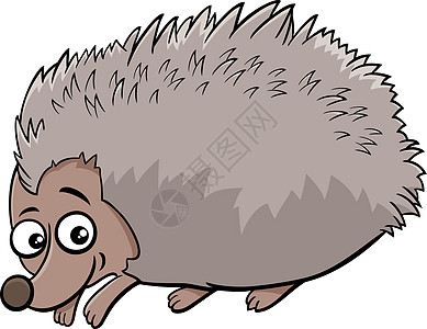 可笑的卡通漫画刺猪动物性格图片