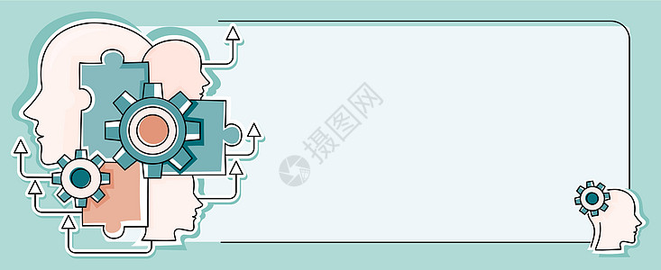 多头齿轮显示技术理念 大脑符号设计中的齿轮显示机械和技术理念工程师计算机人士蓝色团队机器人卡通片创造力墙纸职业图片
