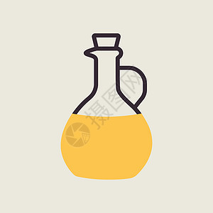 橄榄油玻璃壶投手矢量 ico向日葵农业绿色处女金子软木厨房烹饪饮食液体图片