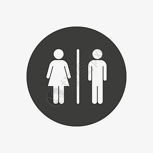 男人和女人矢量图标 厕所象形图图片