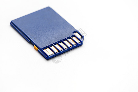 蓝色SD记忆卡孤立于白色概念上工业磁盘技术店铺相机电脑工具安全驾驶备份图片