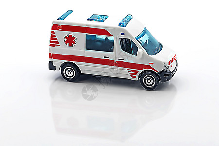 玩具救护车的卡通风格图画图片