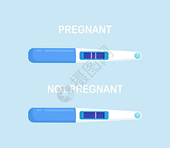 怀孕或排卵阳性和阴性测试与两个和一个小条 女性生殖系统 怀孕计划 妇科 尿棒图片