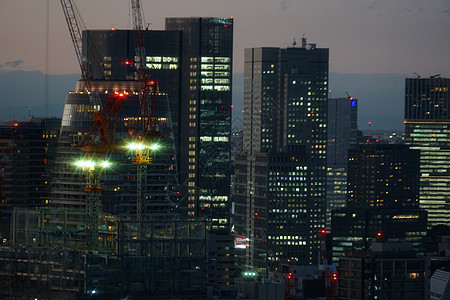 东京夜景海滨顶部世界贸易中心大楼观测台的风景景观建筑摩天大楼机构外表夜景地标街景景点商业背景