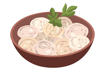 以白色背景隔绝的 现实的新酿造的子板矢量厨房绘画午餐草图面粉饺子餐厅水饺食物面团图片