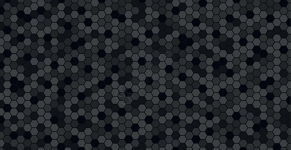 黑色和灰色背景上的黑白抽象六边形网络墙纸横幅艺术材料技术金属纤维阴影网格图片