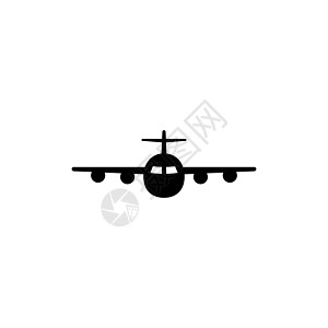 私人喷气式飞机 小型喷气式飞机 战机 平面矢量图标说明 白色背景上的简单黑色符号 私人喷气式飞机 喷气式飞机 Web 和移动 U图片