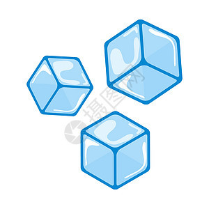 冰立方体 简单的矢量插图在白色背景中被隔离图片