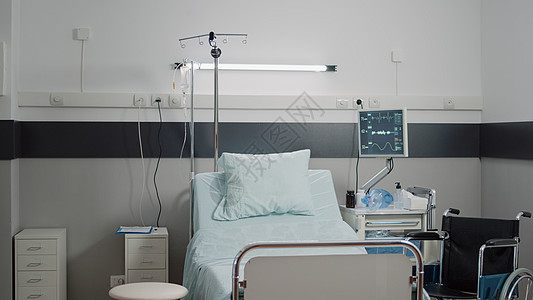 医院轮椅医院病房无住院病人保健床位的任何人急诊室康复房间复苏情况外科手术设施监视器桌子背景
