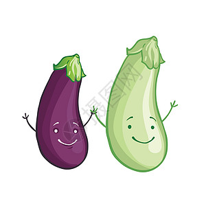 有趣的蔬菜矢量图标集乐趣微笑食物植物剪贴卡通片写意茄子夹子眼睛图片
