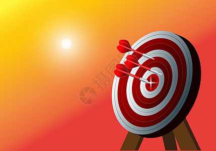 靶心是一个商业目标 Dart 是一个机会 Dartboard 是一个目标和目标 一个商业挑战概念竞赛游戏运动优胜者金融成功红色战图片