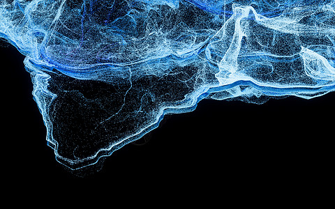 流粒子 波形背景 3D转化材料爆炸性耀斑流动魔法海浪波浪状粮食辉光飞溅图片