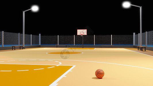 街头篮球场 体育队的构想3D场地民众街道游戏学校蓝色竞赛栅栏运动插图图片