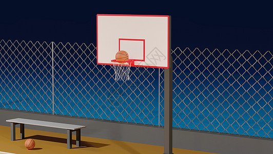 街头篮球场 体育队的构想3D公园竞赛地面蓝色街球竞技场学校天空娱乐乐趣图片