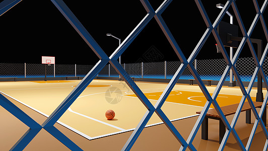 街头篮球场 体育队的构想3D体育场地面分数插图公园法庭民众运动竞赛3d图片