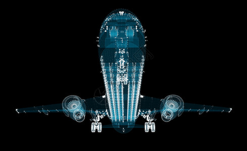 班机由光线组成 运输和技术概念是明线艺术空气航空数据天空翅膀喷射假期飞机引擎图片