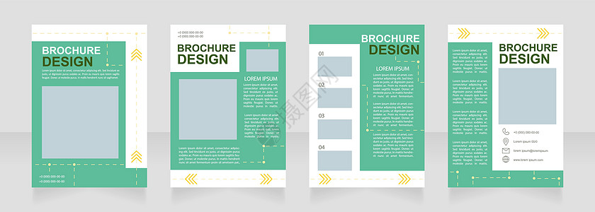 绿色生态友好产品和服务空白小册子设计手册白设计图片