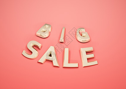 大 SALE 3D 插图的尺寸3d生活营销销售标签庆典广告零售店铺渲染背景图片