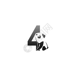 望4号图标的熊猫动物图示图片