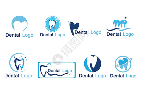 它制作图案牙科标志模板矢量叶子牙医家庭微笑临床皮肤科插图科学援助艺术图片