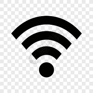 在透明背景上隔离的 Wifi 图标 矢量图片