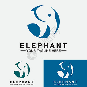 大象 Logo 矢量设计模板荒野哺乳动物动物标识卡通片力量动物园插图乐趣野生动物背景图片