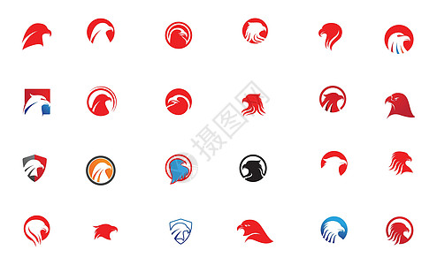 Higo 头鹰鸟Logo 模样板矢量说明设计图片
